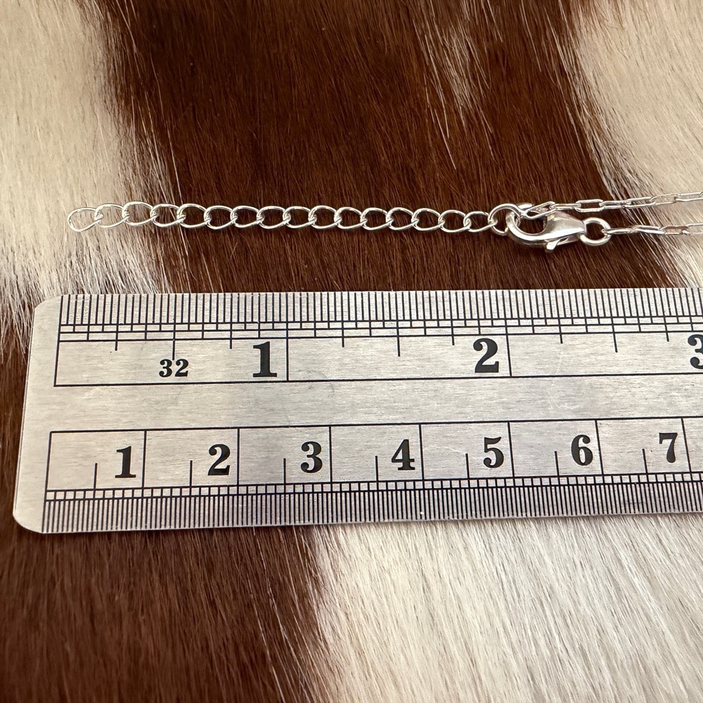 ❤️ Kingman Turquoise 4 Stone Pendant 925 Sterling 16+2” Adj Paper Clip Necklace - Picture 12 of 15